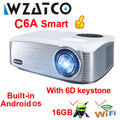 C6A 300Inch Android 9.0 WIFI 5G Full HD 1920*1080P LED Projector Video Proyector Home Theater Cinema Smart Phone Beamer
