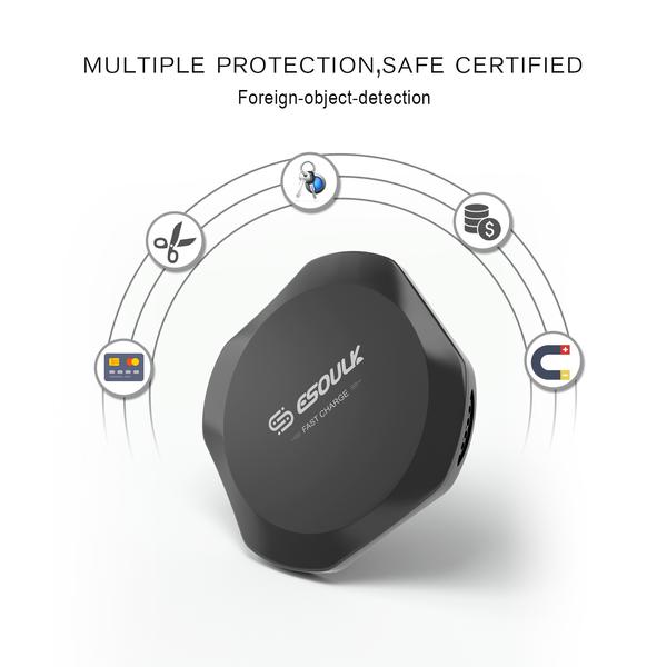Esoulk QI Certified 10W Wireless Charging Fast Charger Pad