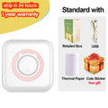 Portable Mini Thermal Printer Wirelessly BT 203Dpi Photo Label Memo Wrong Question Printing Paper USB Cable Imprimante Portable